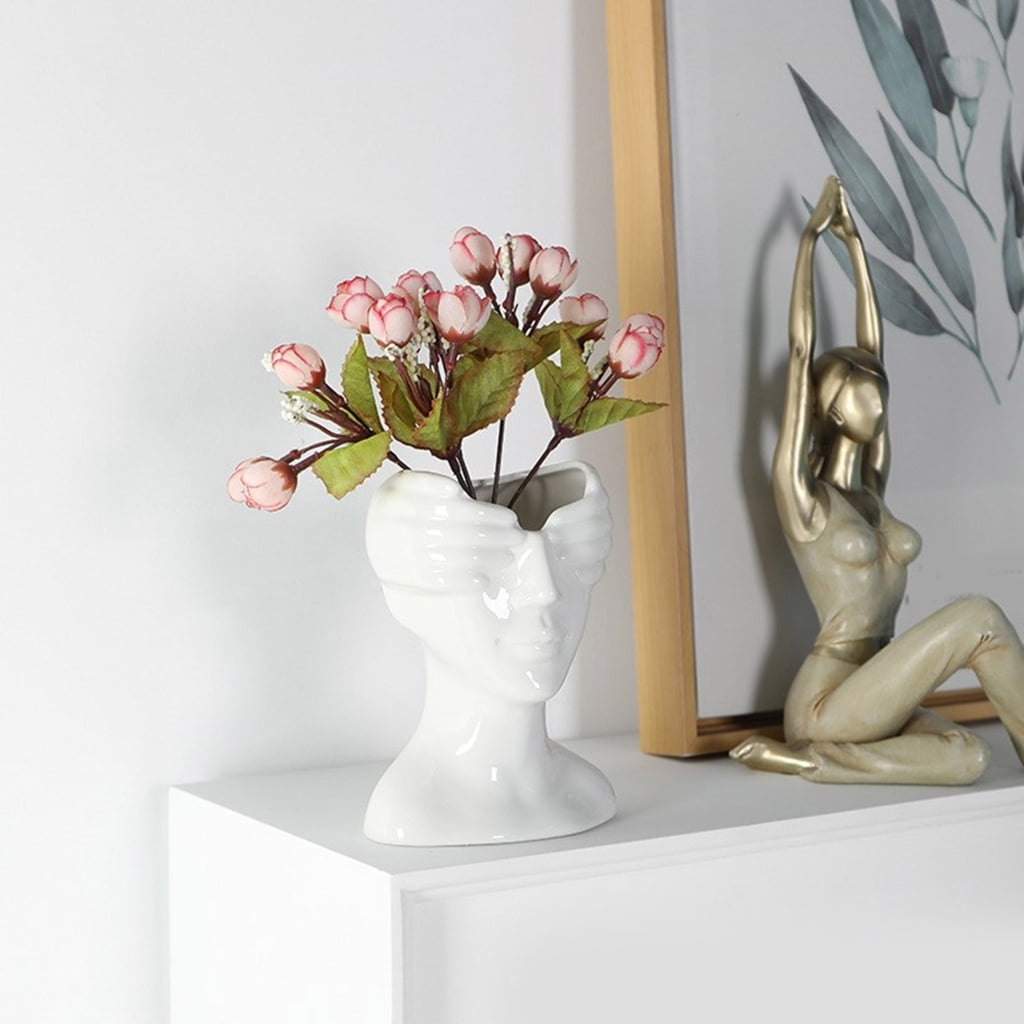 lanema Vase Resin Molds Eye Covering Girl Silicone Mold Succulent Plant Flower Pots Mold Epoxy Resin Casts Mould Home Decors
