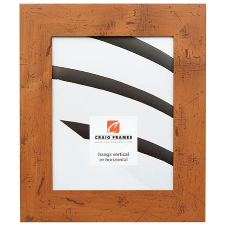 Craig Frames Bauhaus 200, Rustic Light Walnut Picture Frame, 10x13 Inch