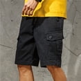 thumbnail image 4 of Pantalones cortos de algodón para hombre, Shorts masculinos de camuflaje, informales, con múltiples bolsillos, estilo Hip Hop táctico y militar, para verano, 2023, 4 of 4