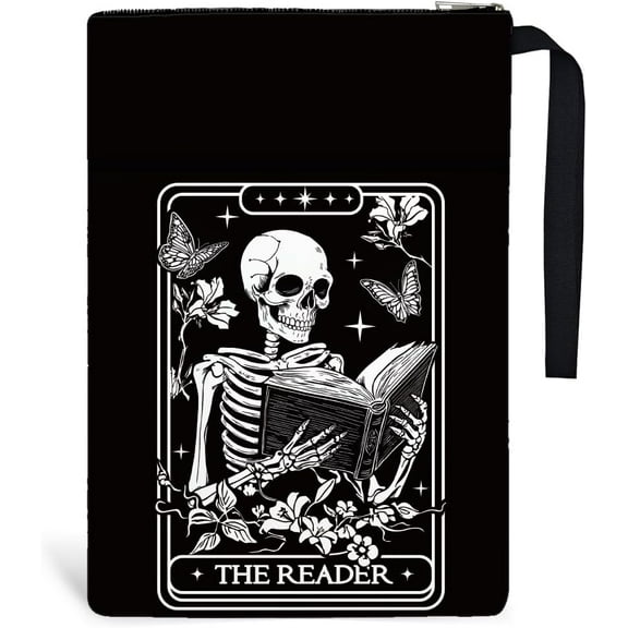 2pcs Polyester Books Sleeve 34cm(13.4inch) x24cm(9.45inch) Book Cover Book Protectors with Zipper and Front Pocket Birthday Gift for Reading Lovers