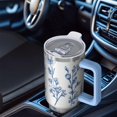 thumbnail image 6 of OBREWU Blue Floral Pattern Tumbler with Handle and Lid,Blue Floral Pattern 40oz Double Wall Vacuum Insulated Tumbler,Cups Gift for Women and Men, 6 of 7