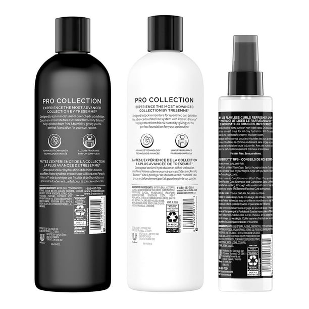 TRESemmé Pro Care Curls Moisturizing Shampoo and Conditioner Set 2-20 oz Bottles Bundled with Leave-in Conditioner 6.1 oz, Leaves Curls Defined, Sulfate-Free, Frizz-Free - Walmart.com