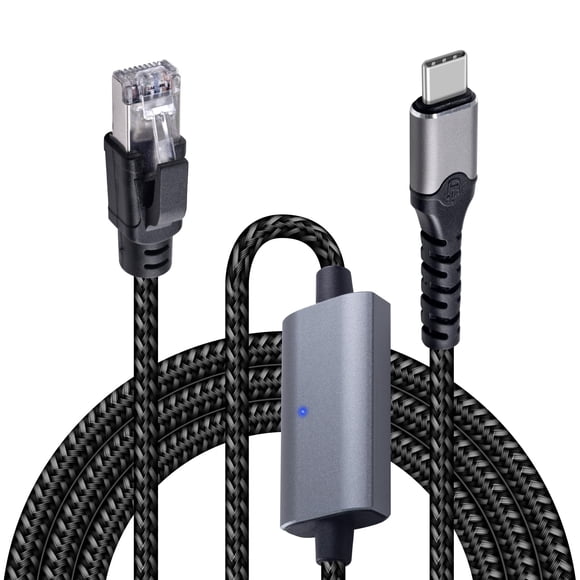 Duttek USB C to Ethernet Cable 6.6FT/2M, USB C to RJ45 Cord, Directly Connected, Gigabit LAN Network Compatible with Thunderbolt 3/4, MacBook Pro/Air