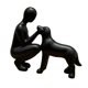 thumbnail image 3 of Figura decorativa de escritorio conmemorativa de hombre y perro, ideal para hoteles. Negro, 3 of 9