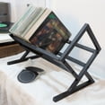 thumbnail image 1 of Soportista de registro de vinilo, listón de visualización de estantes de almacenamiento de organizador de escritorio para chimeneas de periódicos, 1 of 8