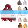 thumbnail image 3 of Women's Pashmina Shawls and Wraps Double Side Color Tassels Long Fall Scarf Black Free Size, 3 of 5