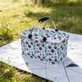 thumbnail image 2 of Collapsible Insulated Picnic Basket - Waterproof Oxford Fabric Portable Cooler Basket with Aluminum Handles for Outdoor Camping, Picnics & Beach Trips (1pc,Size/Colour as Pictured), 2 of 6