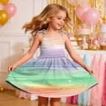 thumbnail image 2 of NAISIBABY Girls Casual Dress, Summer Flowy Sleeveless Gradient Prints Kids Cute Swing Sundress Multicolor Size 12, 2 of 9
