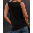thumbnail image 6 of QUINDOS Tank Tops for Women Black Summer Sports Fashionable Casual Short-sleeved Solid Color Sleeveless Round-neck Tops Womens Camisoles Plus Size, 6 of 6