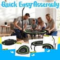 thumbnail image 6 of YORIN Rebounder Foldable Trampoline for Adults, 330LBS Fitness Indoor Trampoline, 40" 48" 50" Mini Exercise Trampoline with Bungees, 3 Level Adjustable Foam Handle Bar, Stable Quiet Small Trampoline, 6 of 10