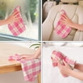 thumbnail image 2 of Unique Bargains Kitchen Dish Cloths 14" x 16" Absorbent Dish Drying Dish Kitchen Towels Pink 6pk, 2 of 7