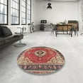 thumbnail image 4 of Ahgly Company Machine Washable Indoor Square Traditional Fire Brick Red Area Rugs, 6' Square, 4 of 7
