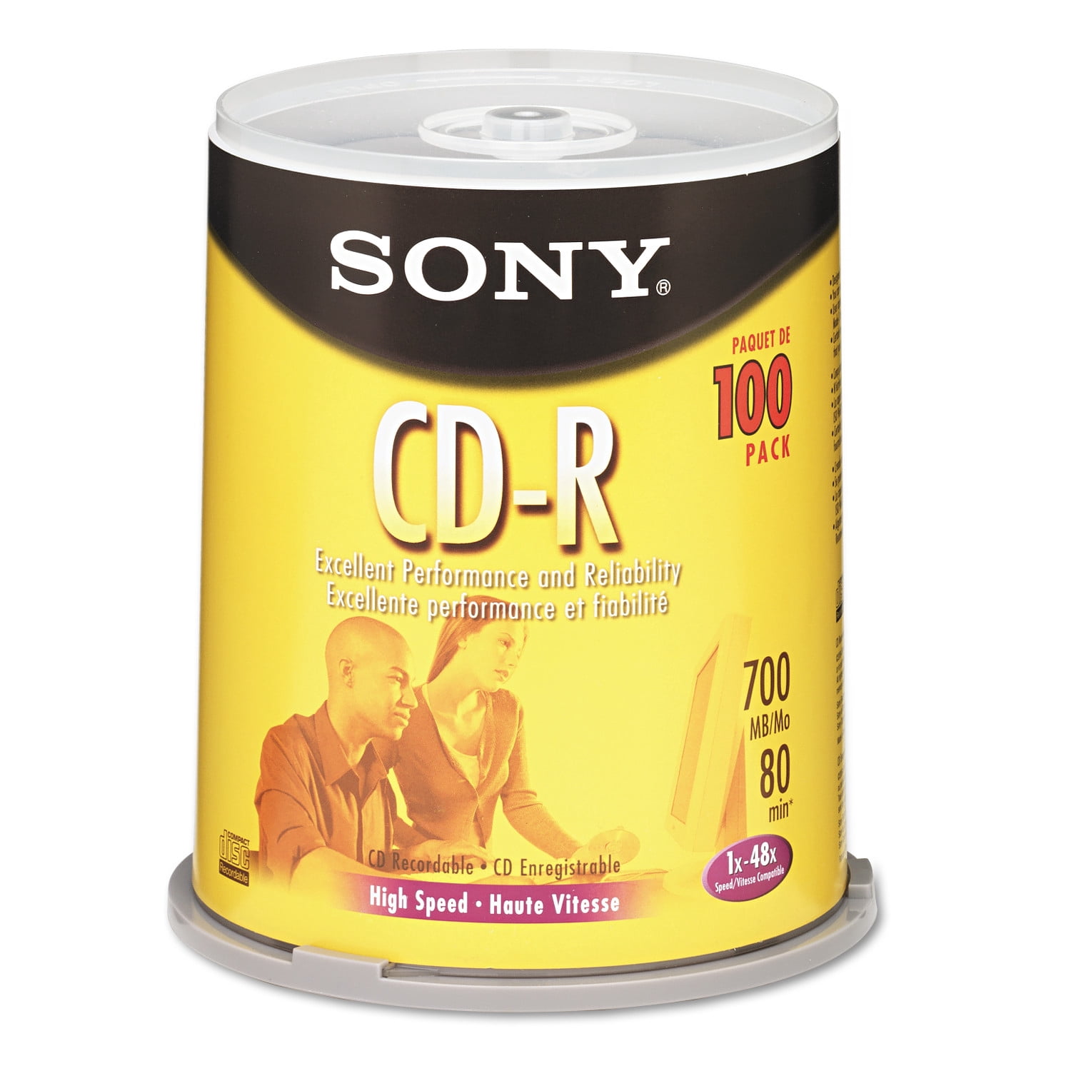 Sony CD-R 700 Mo (80 Min) - Bobine De 10 CD Vierges Pour Gravure - Qualité Professionnelle 48x