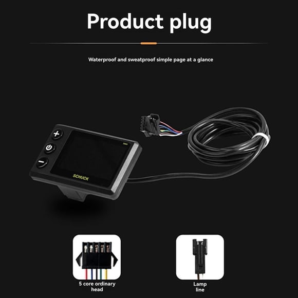 Controlador Sin Escobillas S869 36 V, 48 V, 52 V y 40 A con Pantalla LCD y Medidor 24 V A 72 V + Acelerador para Kit Reparación Scooters Eléctricos y Bicicletas Eléctricas.