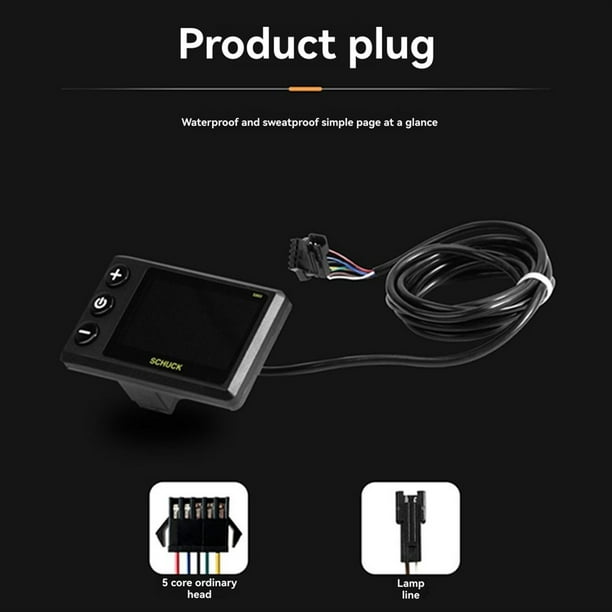 Controlador Sin Escobillas S869 36 V, 48 V, 52 V y 40 A con Pantalla LCD y Medidor 24 V A 72 V + Acelerador para Kit Reparación Scooters Eléctricos y Bicicletas Eléctricas.