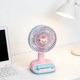 thumbnail image 6 of Mecorevxz USB Rechargeable Desktop Mini Fan Portable Small Fan for Office Supplies(Pink), 6 of 9