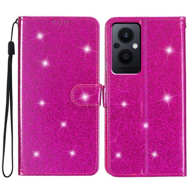 Compatible with OnePlus Nord N20 5G Sparkling Glitter Wallet Case with Card Pocket Flip Cover