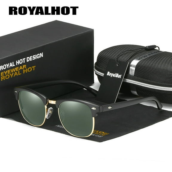 RoyalHot Unisex Trendy Full Frame Sunglasses Outdoor Adventure Square Frame Polarized Sunglasses UV400