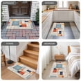 thumbnail image 6 of Orange Blue Geometric Door Mat&nbsp;Indoor Outdoor Entrance, Non Slip Small Rug for Kitchen Bathroom Entryway Rug, Vintage Contemporary Abstract Washable Doormat Floor Mat 16x24 Inch, 6 of 8