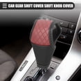 thumbnail image 2 of Funda universal para palanca de cambios de coche, funda para palanca de cambios, funda para palanca de cambios automática, moderna, piel sintética, color negro y rojo vino, 2 of 7