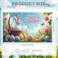 thumbnail image 2 of Pink Cherry Blossom Happy Easter Banner Bunny Ear Design Easter Backdrop Colorful Easter Eggs Themed Spring Easter Display for Easter Party Spring Celebration Photo Shoot, 2 of 9