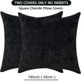 thumbnail image 6 of COOKCOK Decorative Square Throw Pillow Covers 18"x18" Inch Set of 2, Super Soft Chenille Pillows Cover Fall Pillowcase for Living Room Bedroom Sofa Couch Cushion Cover, Black, 6 of 9