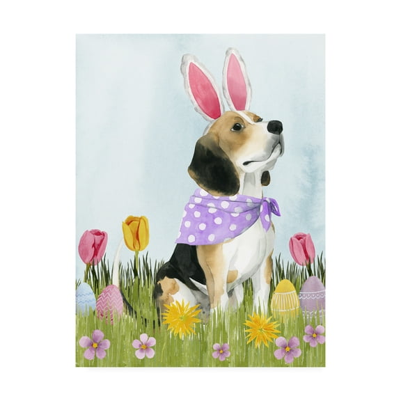 Trademark Fine Art 'Puppy Easter II' Canvas Art by Grace Popp