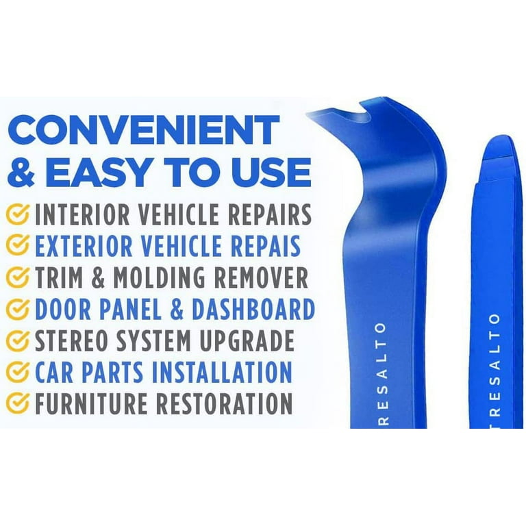 5 Pcs Car Trim Removal Tool Kit, Auto Door Panel Clip Fastener Plastic Removal  Tools Set, Automotive Push Rivets Dashboards Interior Pry Tools