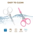 thumbnail image 5 of PAFASON High Precision Eyebrow Grooming Scissor Set, Beauty Makeup Cosmetic Tool, Curved, Straight Tip, Stainless Steel, Safety Case for Trimming Eyelash Extensions, 5 of 7