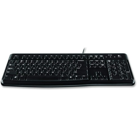 Logitech 920002478 K120 Ergonomic Desktop Wired Keyboard  USB  Black Logitech 920002478 K120 Ergonomic Desktop Wired Keyboard  USB  Black Brand : logitech Manufacturer : Logitech Model number : 920-002478 Color : Black - Sold as 1 Each. - Spill-resistant design. - Easy-to-read keys. - Adjustable tilt legs. The K120 Keyboard gives you a better typing experience thats built to last. Your hands will enjoy the low-profile  whisper-quiet keys and standard layout with full-size F-keys and number pad. The slim keyboard isnt just sleek--its tough with a spill-resistant design  sturdy tilt legs and durable keys. You simply plug it into a USB port and start using it right away.