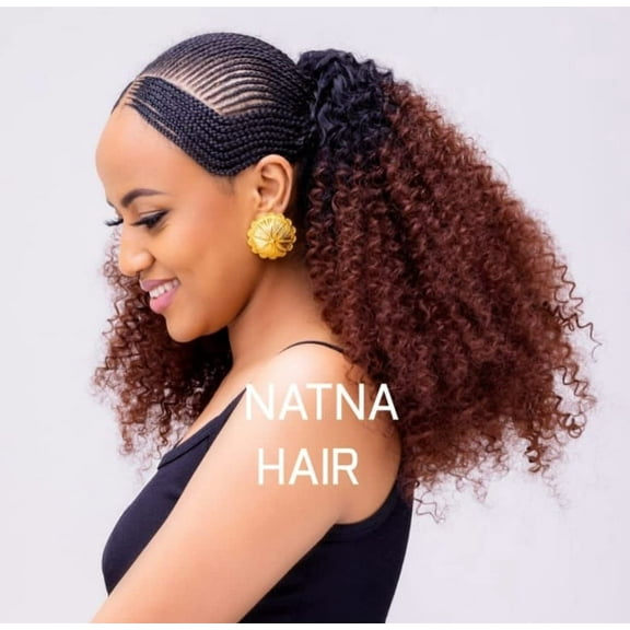 Natna Hair Synthetic 4 Bundle Hair Extension for Traditional Eritrean Ethiopian Hair Braiding (Sanday Ombre 33)