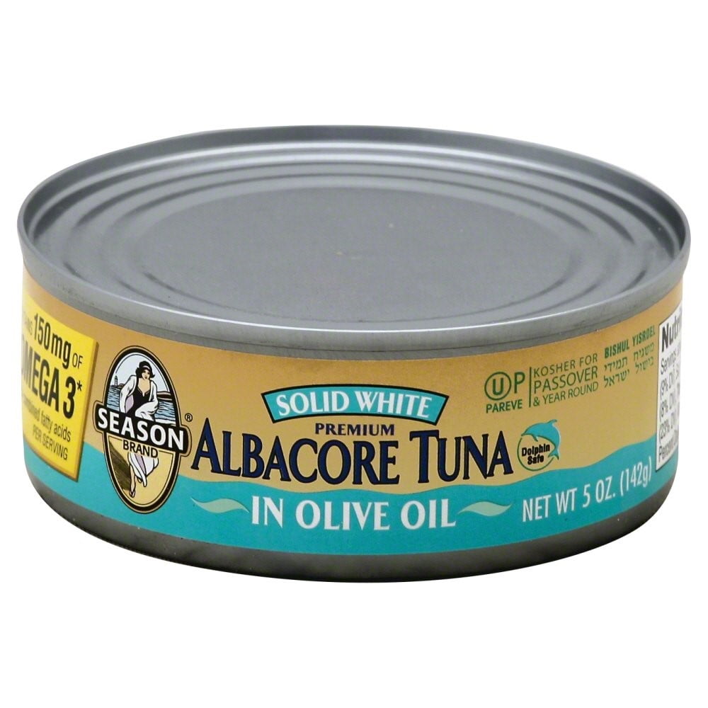 Season Brand Solid White Albacore Tuna in Olive Oil, 5 Oz Can