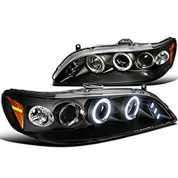 Spec-D Tuning 2LHP-ACD98JM-TM Honda Accord Led Black Projector Halo Head Lights