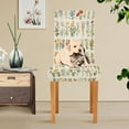 thumbnail image 4 of Yayeee 4 Pack Dining Chair Covers Stretch Parson Chairs Slipcovers Seat Protector, Beige Wildflowers, 4 of 6