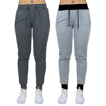 2-Pack Womens French Terry Fashion Jogger Lounge Pants (S-2XL)