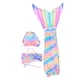 thumbnail image 4 of Traje de Bikini para niños de 3 piezas, traje de baño para niños de cola de caballo de poliéster para niñas nadadoras 130 CM / 51,2 pulgadas, 4 of 10