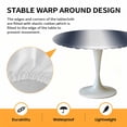 thumbnail image 6 of Ombre Navy Blue White Elastic Fitted Round Table Cover Gradient Color Waterproof Outdoor Tablecloth for Holiday Party, Picnic, Patio & Dining Fits Tables Up to 55"-60", 6 of 8
