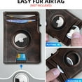 thumbnail image 4 of WL-Men's Magnetic Flip Airtag Leather Rfid Anti-Theft Leather Card Holder Wallet Purse, 4 of 7