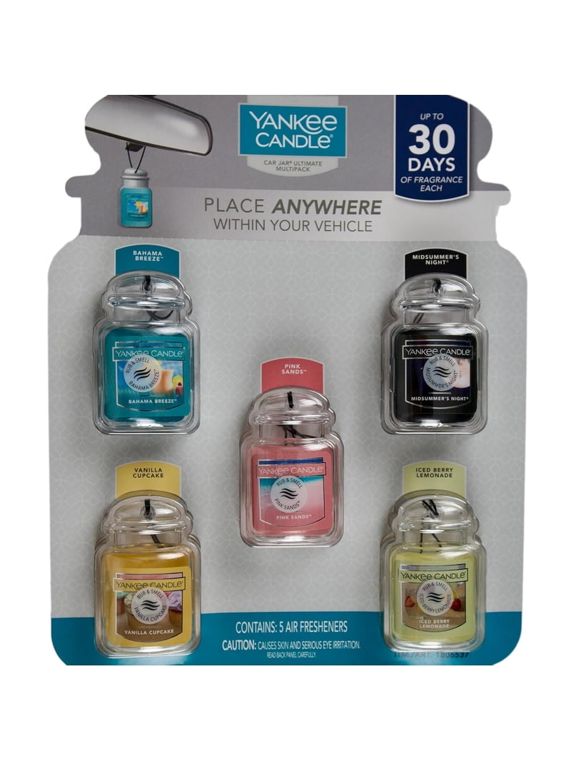 Yankee Candle Car Jar Ultimate Multipack, 5 Air Fresheners