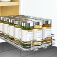 thumbnail image 3 of LYNK PROFESSIONALÂ® Pull Out Spice Rack Organizer for Inside Kitchen Cabinets - 6-1/4 inch Wide - Slide Out Drawer â€“ Chrome Sliding Spice Cabinet Organization Shelf Racks - 1 Tier, 3 of 4