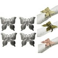 thumbnail image 3 of Fennco Styles Garden Butterfly Metal Napkin Rings, Set of 4 - Rose Gold Decorative Napkin Holders for Home, Dining Table, Christmas Décor, Holiday, Family Gathering and Special Occasion, 3 of 5
