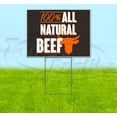 thumbnail image 1 of 100% All Natural Beef (18" x 24") Yard Sign, Includes Metal Step Stake, 1 of 6