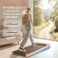 thumbnail image 6 of Walking Pad Under Desk Treadmill with Incline for Home and Office, 2.5HP Low Noise, 35" Running Belt, Supports 265 Lbs (Pink), 6 of 8
