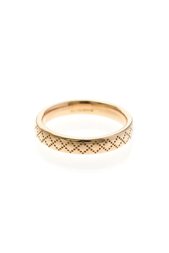 Pre-Owned Gucci Diamantissima Ring Pink Gold (18K) Fashion No Stone Band Ring Pink Gold