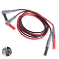 thumbnail image 3 of Cable De Prueba De Enchufe Banana 4Mm 15A 1000V Rojo Negro Ángulo Recto A Cable De Enchufe Banana Recto Para Circuito De Experimento De Física Multímetro 2 Uds Cateissary TO002451-00, 3 of 7