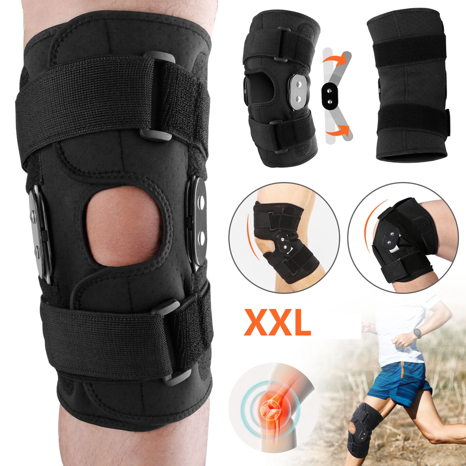 TSV Versatile Knee Support, Hinged Knee Brace Support with