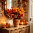 thumbnail image 6 of Artificial Fall Flower Arrangement, Sunflowers with Morning Glory Blooms & Cosmos Leaves, Harvest Floral Bouquet for Outdoor Porch, Table Vase, Entryway, Mantel & Thanksgiving Decor, 6 of 9