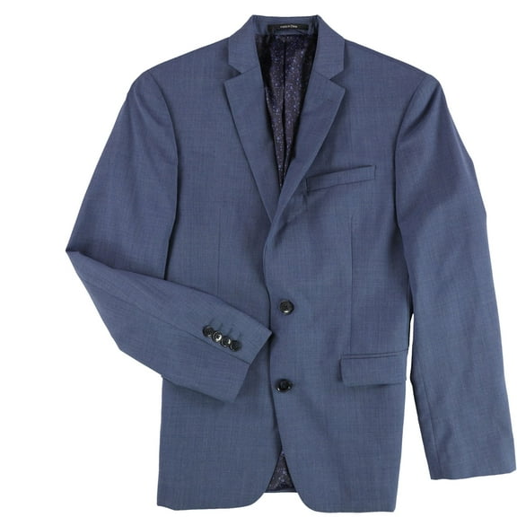 bar III Mens LS Two Button Blazer Jacket, Blue, 38 Long
