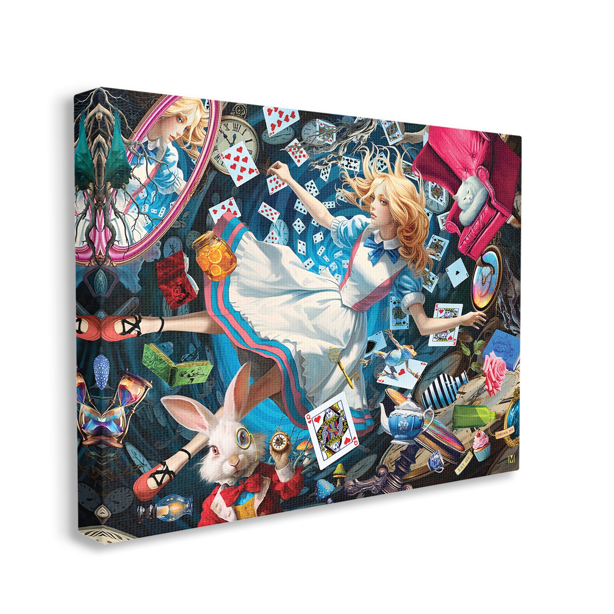 Stupell Industries Storybook Tale Collage Animals & Insects Painting Gallery Wrapped Canvas Art Print Wall Art, 20 x 16