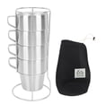 thumbnail image 2 of Juego de tazas para exteriores tazas de café apilables multiusos de acero inoxidable para acampar ANGGREK Otros, 2 of 8